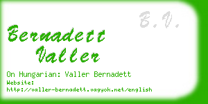 bernadett valler business card